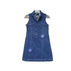 Y2K Expressions sleeveless denim shirt dress . girls 6 / 6X